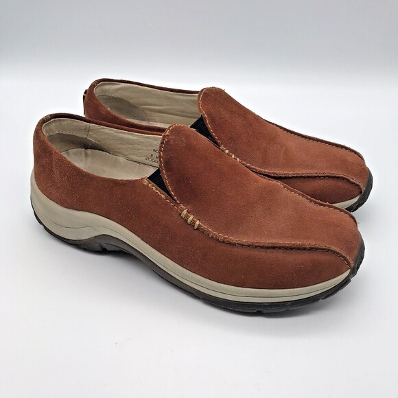 L.L. Bean Brown Suede Leather Moc Women's Size 9M  #0 AFH4 04 Slip-On Loafer - Picture 1 of 9